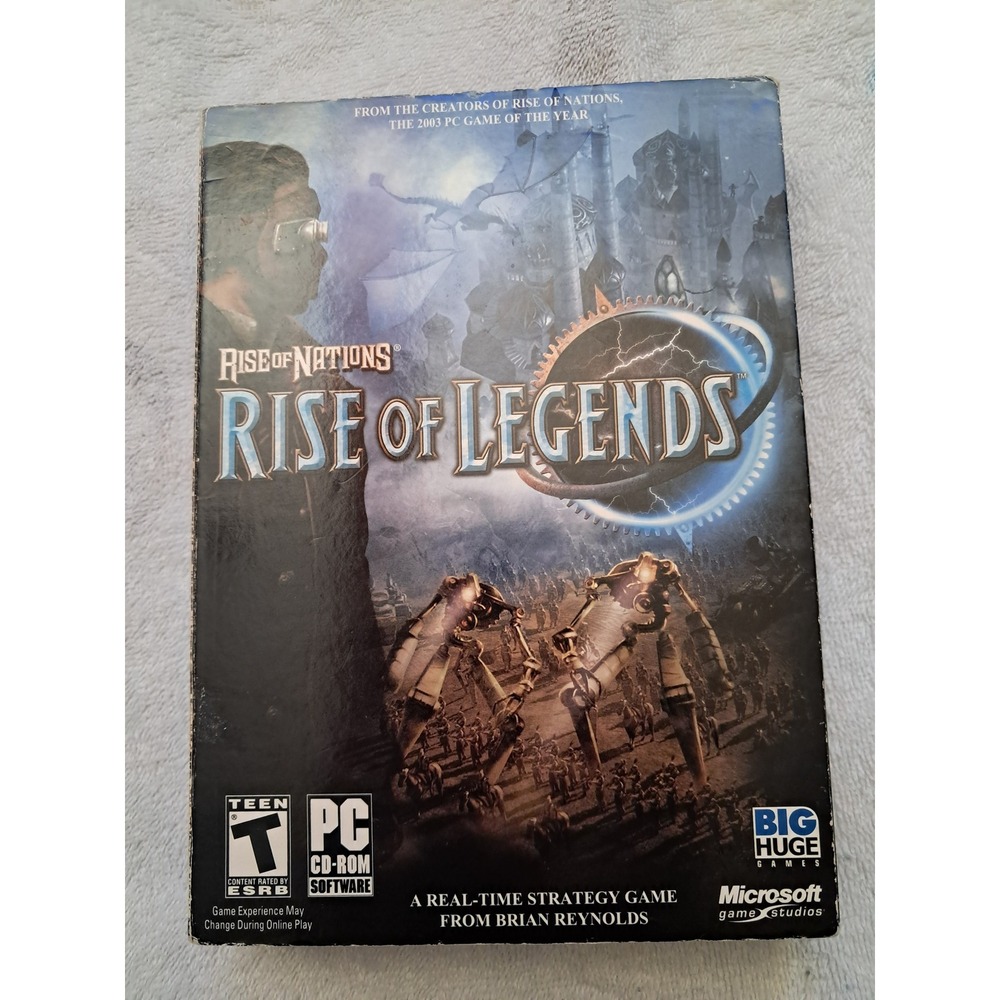 Rise of Nations Rise of Legends PC Game Microsoft 2006 Big Huge Games RTS 2-Disc